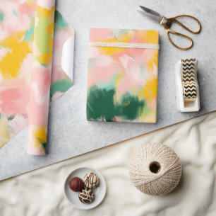 Papel De Presente padrão brilhante abstrato painterly