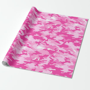 Papel De Presente Padrão Camuflagem Rosa – Conscientização sobre o C