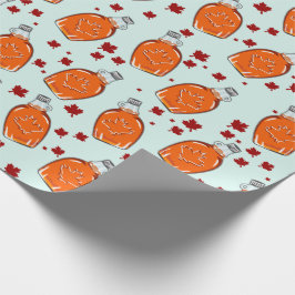 Papel De Presente Padrão Canadiano do Xarope