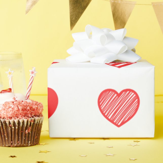 Papel De Presente Padrão cardíaco! (Festa de aniversário)