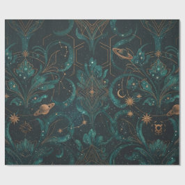 Papel De Presente Padrão Celestial Moderno 2024