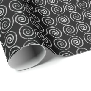 Papel De Presente Padrão Celta de Espiral Dupla
