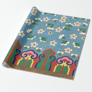 PAPEL DE PRESENTE PADRÃO CHINÊS PATRINHO PAPEL AZUL E VERMELHO