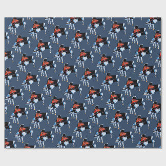 Papel De Presente Padrão cinza azul elegante de aquarela