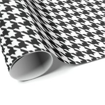 Padrão clássico de houndstooth preto e branco