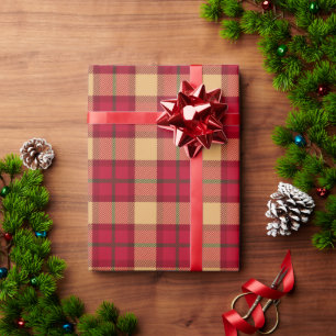 Papel De Presente Padrão Clássico de Natal