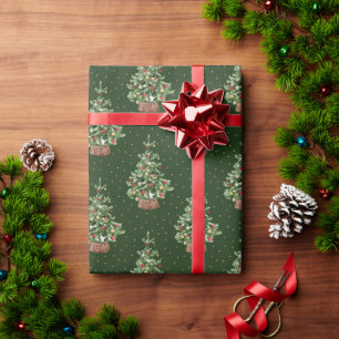 Papel De Presente Padrão Clássico de Natal