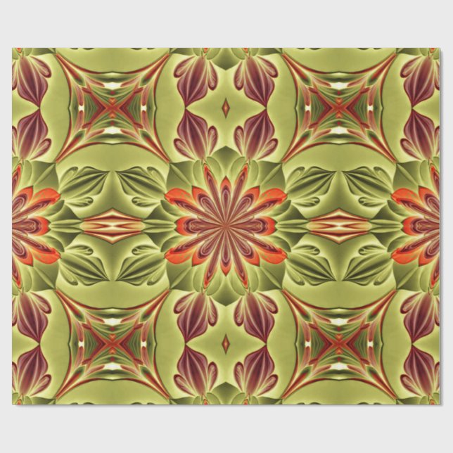 Papel De Presente Padrão clássico de tendência multicoloração vibran (Aberto)