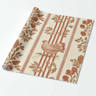 Papel De Presente Padrão Clássico de Toile de Galinha de Celeiro de