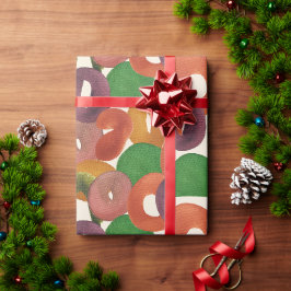 Papel De Presente Padrão Colorido Artístico Moderno de Outono