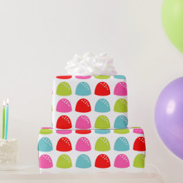 Papel De Presente Padrão Colorido de Gomas – Design de Balas Retrô