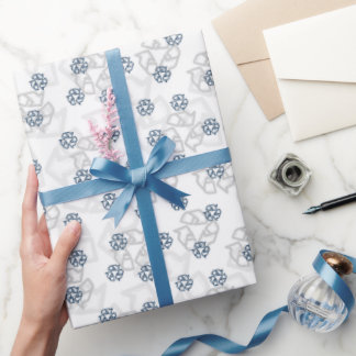 Papel De Presente Padrão com símbolo ecológico em fundo branco