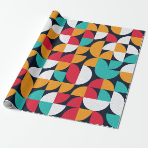 Papel De Presente Padrão com triângulos coloridos aleatórios Gera