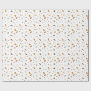 Papel De Presente Padrão contínuo de Amor de Cachorrinho Cães brin