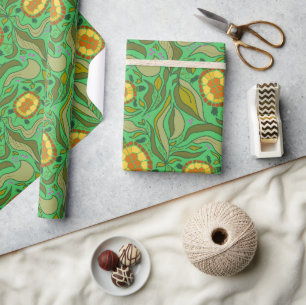 Papel De Presente Padrão contínuo de arte de tartaruga Masculino