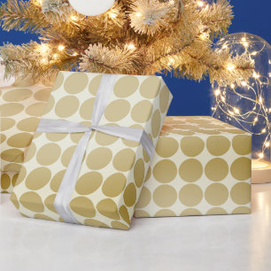 Papel De Presente Padrão contínuo de bolinhas douradas