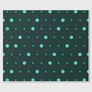 Papel De Presente Padrão contínuo de bolinhas verde-água