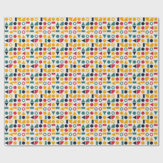 Papel De Presente Padrão contínuo de formas geométricas Bauhaus