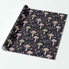Papel De Presente Padrão contínuo de fungos Academia Negra Rica
