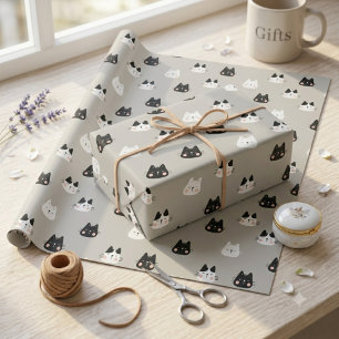 Papel De Presente Padrão contínuo de gatos dormindo fofos