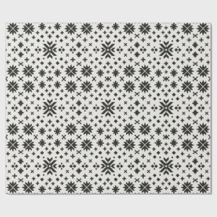 Papel De Presente Padrão contínuo de geometria folk minimalista