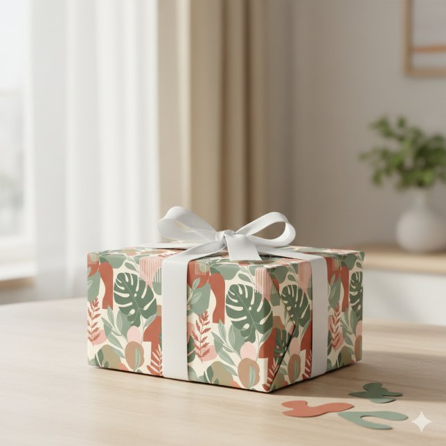 Papel De Presente Padrão contínuo de harmonia abstrata orgânica (Criador carregado)