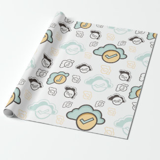 Papel De Presente Padrão contínuo de nuvens