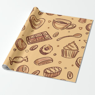 Papel De Presente Padrão contínuo de padaria