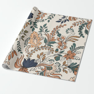 Papel De Presente Padrão contínuo paisley decorativo vintage pequeno