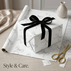 Papel De Presente Padrão contínuo personalizado de laço elegante