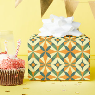 Papel De Presente Padrão contínuo retrô decorativo