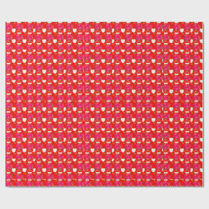 Papel De Presente Padrão Corações Doces