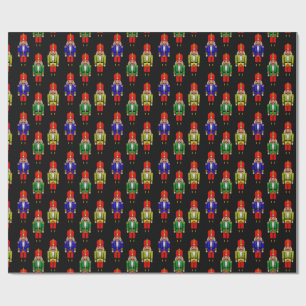 Papel De Presente Padrão Cortado Amarelo Verde Vermelho