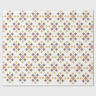 Papel De Presente Padrão Cruz Mosaico