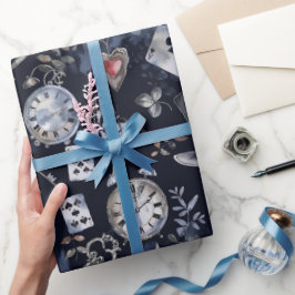 Papel De Presente Padrão da Alice no País das Maravilhas