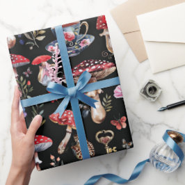 Papel De Presente Padrão da Alice no País das Maravilhas
