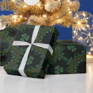 Papel De Presente Padrão da árvore do pinheiro