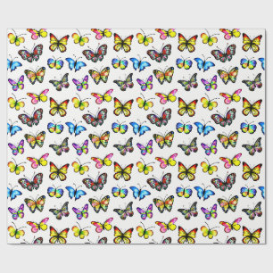 Papel De Presente padrão da borboleta