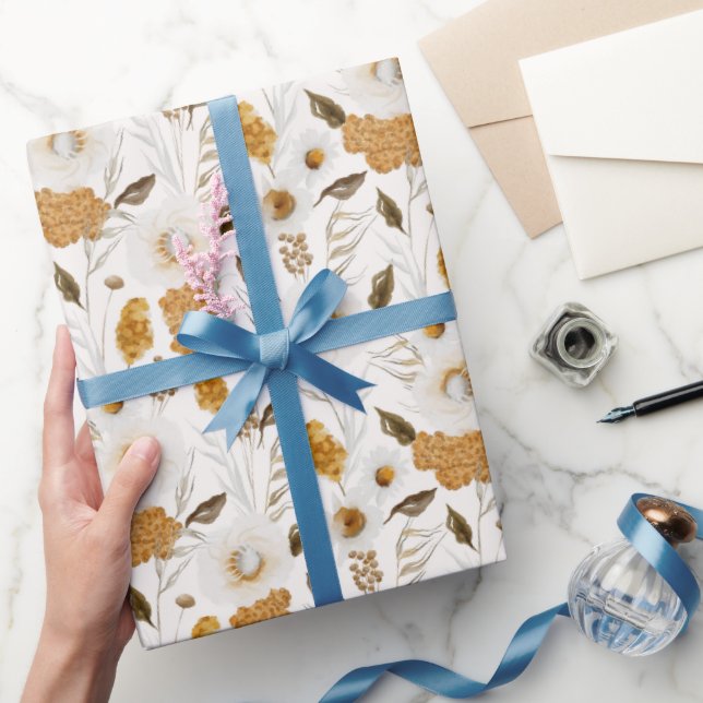 Papel De Presente Padrão da estação do outono (Presentear)