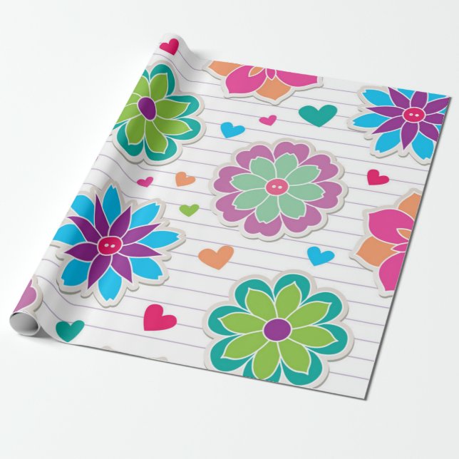 Papel De Presente Padrão da ventoinha (Desenrolado)