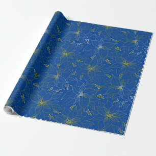 Papel De Presente Padrão da ventoinha 02D.b Azul BG