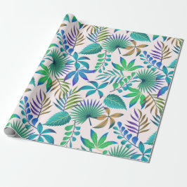 Papel De Presente Padrão das folhas tropicais
