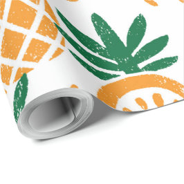 Papel De Presente Padrão de abacaxi de Verão