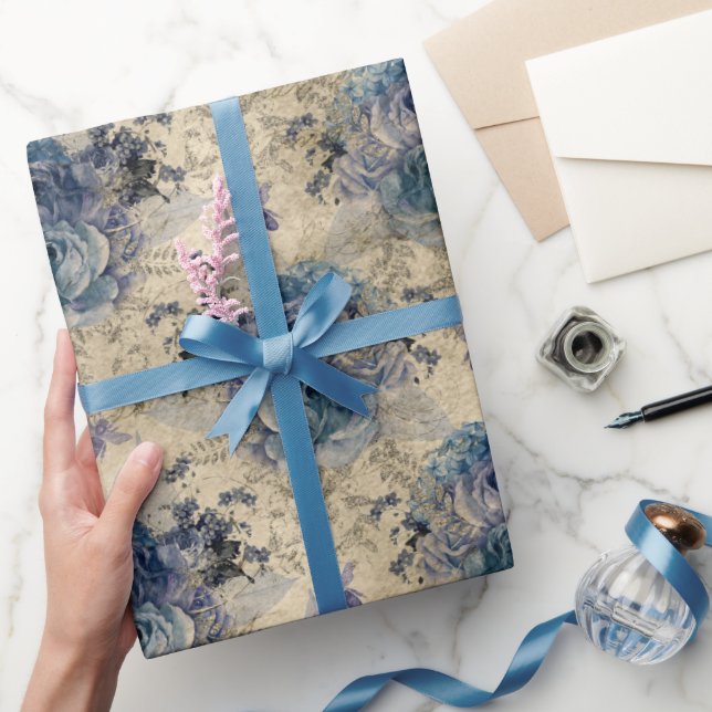 Papel De Presente Padrão de Abelha Melífera Vintage (Presentear)