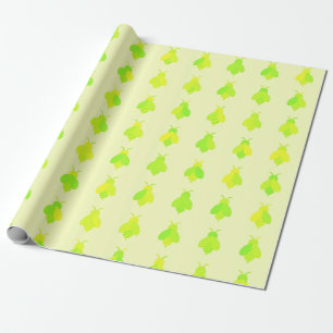Papel De Presente Padrão de Abelha Verde Fofa