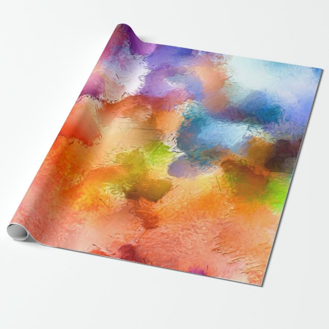 Papel De Presente Padrão de abstrato de arte digital. Desenho manual (Desenrolado)