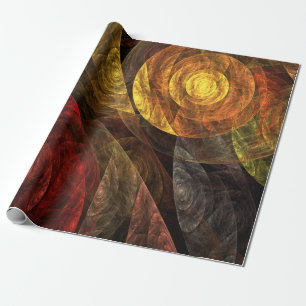 Papel De Presente Padrão de Abstrato de Arte Floral Moderna da Flor