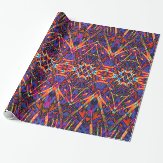 Papel De Presente Padrão De Abstrato De Manchas De Vidro (Desenrolado)
