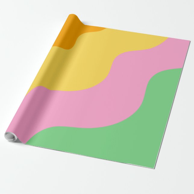 Papel De Presente Padrão de Abstrato de Pastel (Desenrolado)