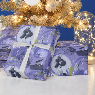 Papel De Presente Padrão de Abstrato de Púrpura das Sereias Whimsica